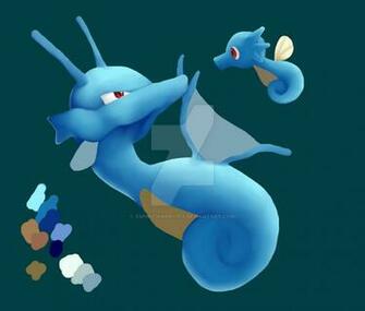 Kingdra And Horsea Wip By Xspiritwarriorx