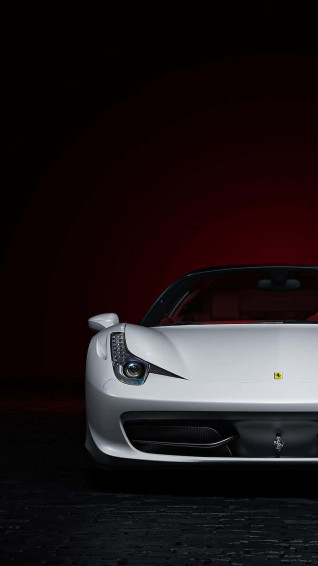 Unlock The Power Of White Ferrari iPhone Wallpaper