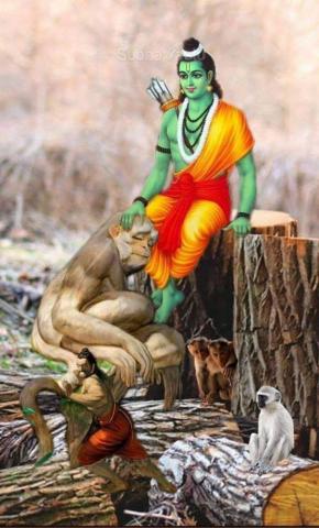 Raj Qalandari On Siyaram Hanuman Wallpaper Lord