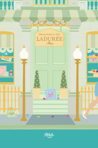 Laduree iPhone Wallpaper Themes Bird Print