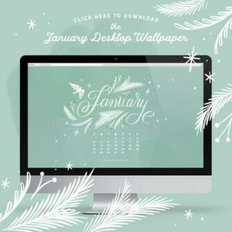 Happy New Year The January Illustrated Desktop Wallpaper