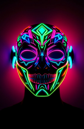 Neon Mask Wallpaper