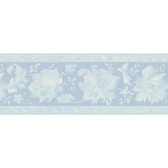 Brewster Blue Floral Border Wallpaper Tools Painting Supplies