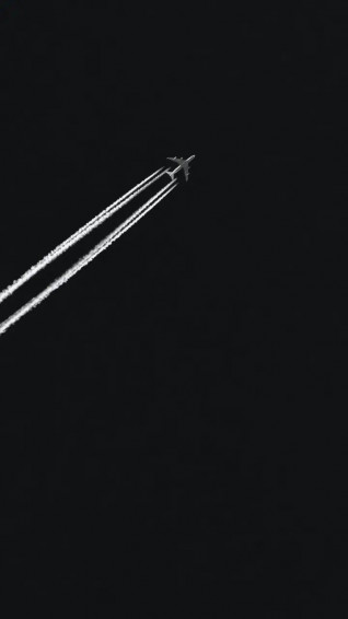 Dark Black Plane Wallpaper Background