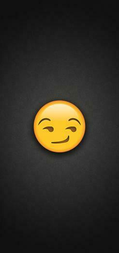 Smirk Face Emoji Phone Wallpaper