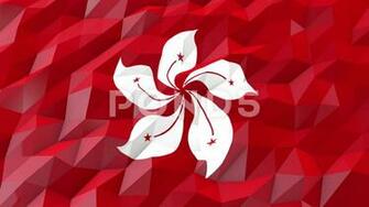 Flag Of Hong Kong 3d Wallpaper Illustration Footage