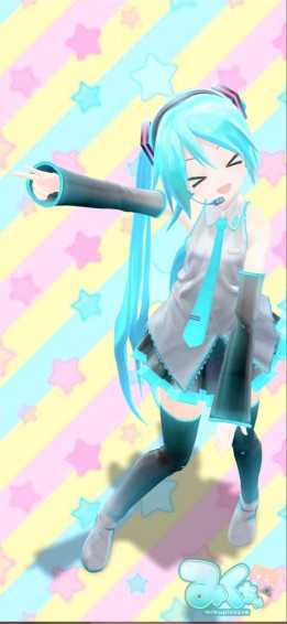 Miku Phone Screen In Hatsune Vocaloid