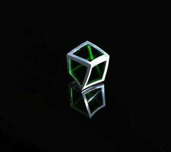 3d Cube Dark Black Reflection Wallpaper Background