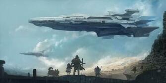 Spaceship Wallpaper Top Background