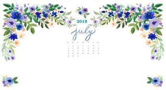 July HD Wallpaper Calendar