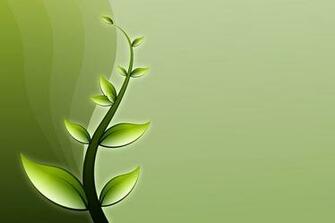 Green Plant In The Olive Background