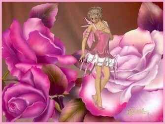 Pink Rose Fairy Wallpaper