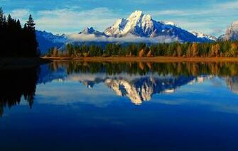 Wallpaper Autumn The Sky Clouds Trees Mountains Fog Lake