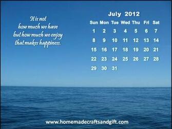 Calendars Bookmarks Cards July Calendar Wallpaper