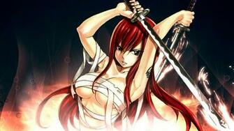 Erza Scarlet Fairy Tail Anime Girl HD Wallpaper 7b
