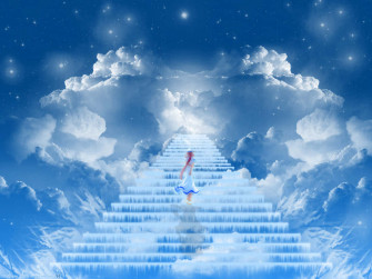 Stairways Angel Heaven Background Digital Art
