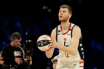 Nba Point Contest Wizards Davis Bertans Finishes 3rd
