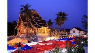 Night Lights 4k Luang Prabang Laos Wallpaper