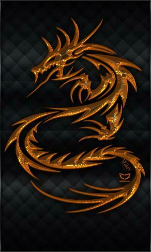 Gold Dragon Windows Phone Wallpaper