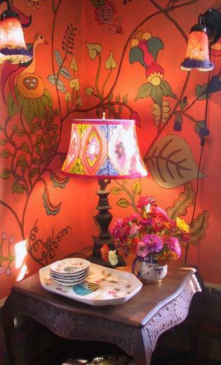 Bohemian Gypsy Wallpaper Wall Treatments Painting Boho Tables