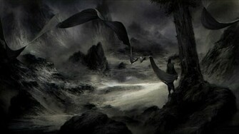 Black Dark Fantasy Art Wallpaper
