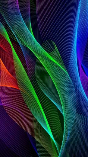 Waves Colorful Razer Phone Stock Wallpaper Promo