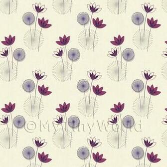 Dolls House Miniature Flowery Wallpaper Products