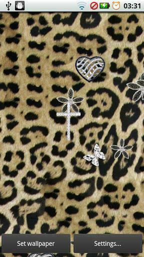 Menu Wallpaper Live Animal Print And Diamonds Lwp