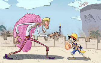 Luffy Vs Doflamingo By Theprimatepunk