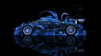 Pagani Zonda R Side Fire Abstract Car El Tony