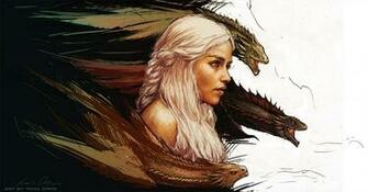 Daenerys Targaryen Art Fantasy Dragon Dragons Wallpaper Background