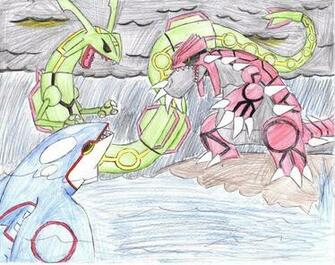 Groudon Vs Kyogre Rayquaza By Jindaera