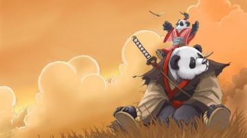 Samurai Panda Wallpaper Art