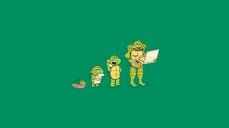 Michelangelo Pizza Green Turtle Humor Cartoons Comics Wallpaper