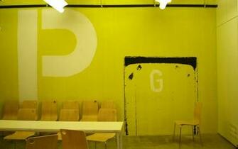 Yellow P Inside Wallpaper Stock Photos