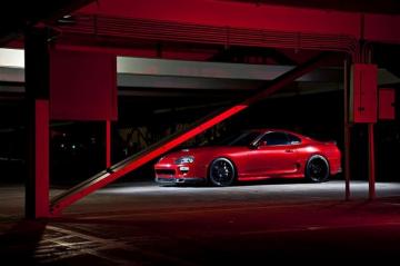 Toyota Supra Cars Coupe Red Modified Wallpaper