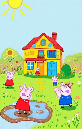 Peppa Pig House HD Wallpaper