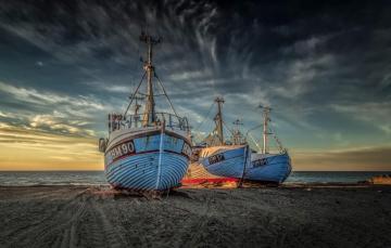 Wallpaper Sand Sea Beach The Sky Clouds Dawn Coast Denmark
