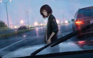 Anime Girl Cars 4k Wallpaper