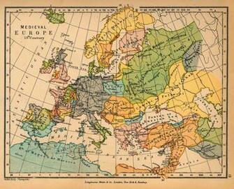 Medieval Europe Map Wallpaper Background