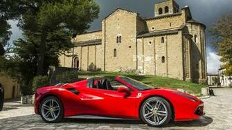 Ferrari Spider Red Side HD Wallpaper