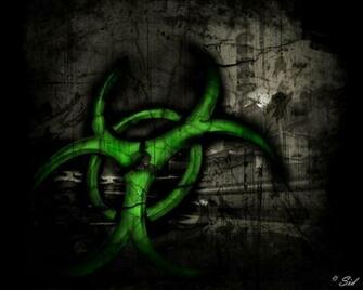 Bio Hazard Symbol Blue Wallpaper Mobile