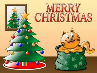 Merry Christmas Cats Wallpaper