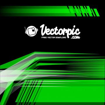 Racing Stripes Streaks Green Line And Black Background Vector