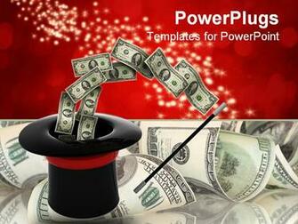 3d Illustration Of Money Magic Hat And Wand Over White Background