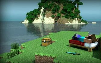 Steve Islands Pixels Minecraft Holidays Cine High Resolution Wallpaper