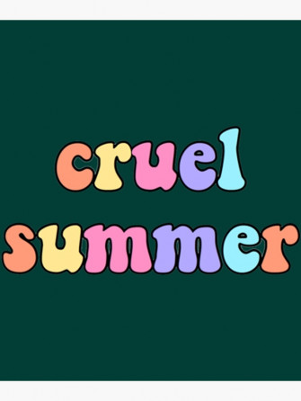 Taylor Swift Cruel Summer Postcard By Walkerseward