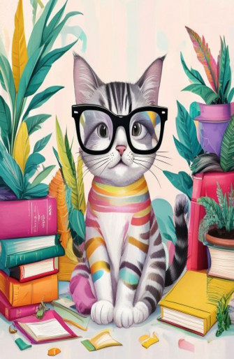 Cat With Glasses Wallpaper