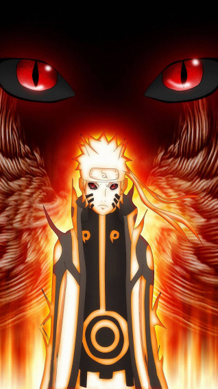 Awesome Naruto Chakra Mode With Kurama Wallpaper