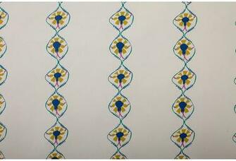 One Kings Lane Mally Skok Hand Screened Samode Blue Wallpaper